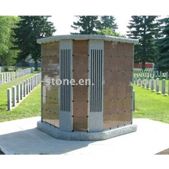 cementerio de piedra de granito rojo natural redondo nichos proyecto columbarium 