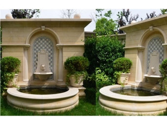 fuente de escultura de jardinería de jardín de piedra al aire libre de mármol 