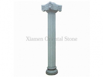 piedra de mármol natural que talla la columna romana para al aire libre 