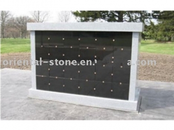 granito natural shanxi cementerio de piedra negra 24 nichos proyecto columbarium 